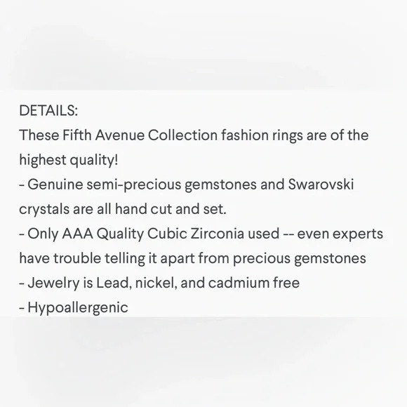 🇨🇦🆕5th Avenue Rhodium Ring - Picture 9 of 16